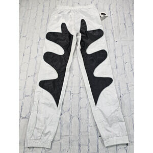 Out Of The Dark MENS SIZE M Track Pant Elastic Waist Ankle Zipper Jogger White